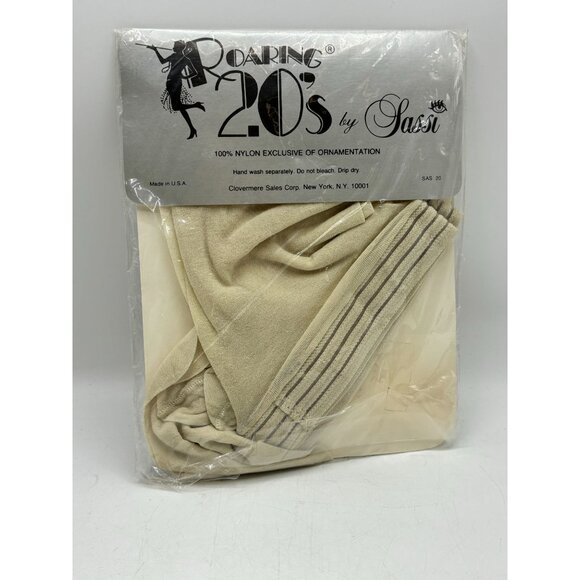 Roaring 20s By Sassi 100% Nylon Stockings - Made In USA - Picture 1 of 7